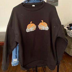 Skeleton Pumpkin Crew Neck